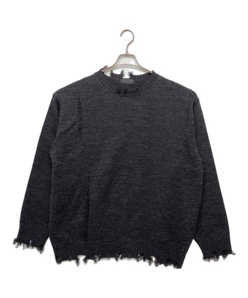 s'yte（サイト）s'yte (サイト) UU-K40-613　ダメージ加工セーター グレー サイズ:３の古着・服飾アイテム