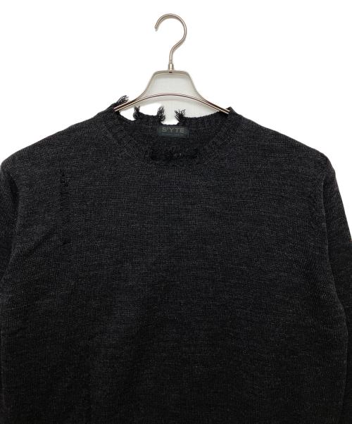 s'yte（サイト）s'yte (サイト) UU-K40-613　ダメージ加工セーター グレー サイズ:３の古着・服飾アイテム