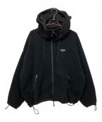 ALOUNDアラウンド）の古着「VENTILATION FLEECE JACKET フリースジャケット」｜ブラック