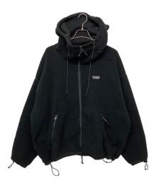 ALOUND（アラウンド）の古着「VENTILATION FLEECE JACKET フリースジャケット」｜ブラック