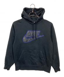 NIKE×SUPREME（ナイキ×シュプリーム）の古着「Leather Applique Hooded Sweatshirt 19AW」｜ブラック