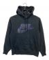 NIKE（ナイキ）の古着「Leather Applique Hooded Sweatshirt 19AW」｜ブラック