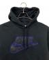 NIKE (ナイキ) SUPREME (シュプリーム) Leather Applique Hooded Sweatshirt 19AW ブラック サイズ:S：10000円