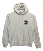 stussyステューシー）の古着「プルオーバーパーカー」｜ホワイト