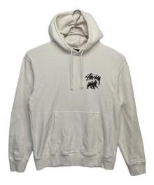 stussy（ステューシー）の古着「プルオーバーパーカー」｜ホワイト