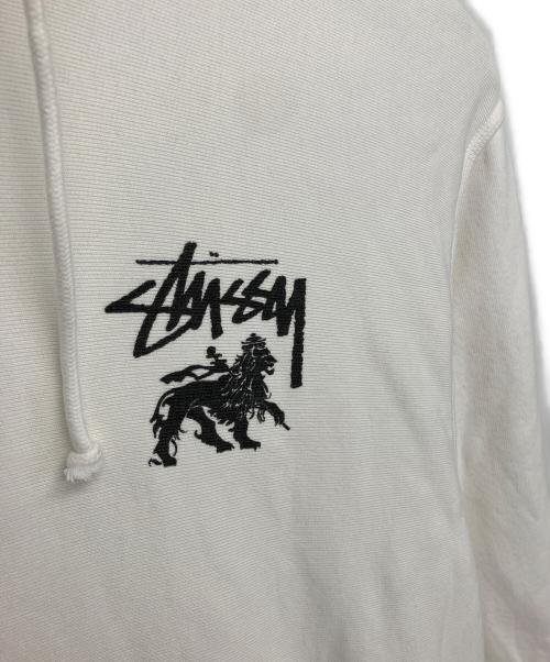 stussy（ステューシー）stussy (ステューシー) プルオーバーパーカー ホワイト サイズ:Lの古着・服飾アイテム