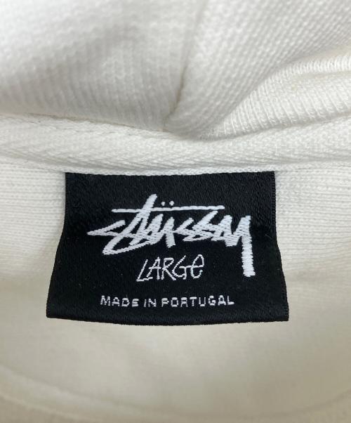 stussy（ステューシー）stussy (ステューシー) プルオーバーパーカー ホワイト サイズ:Lの古着・服飾アイテム