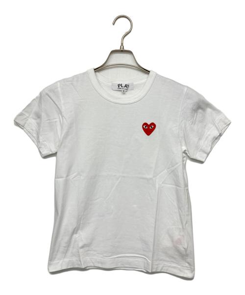 PLAY COMME des GARCONS（プレイコムデギャルソン）PLAY COMME des GARCONS (プレイコムデギャルソン) 半袖カットソー ホワイト サイズ:Mの古着・服飾アイテム