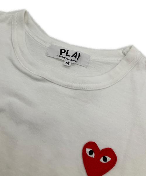 PLAY COMME des GARCONS（プレイコムデギャルソン）PLAY COMME des GARCONS (プレイコムデギャルソン) 半袖カットソー ホワイト サイズ:Mの古着・服飾アイテム
