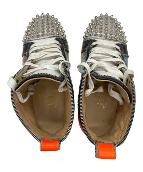 Christian Louboutin（クリスチャン・ルブタン）Christian Louboutin (クリスチャン・ルブタン) ハイカットスニーカー スタッズスパンコール マルチカラー サイズ:36の古着・服飾アイテム