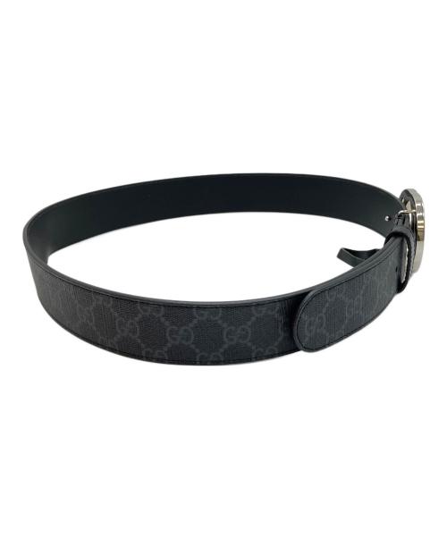 GUCCI（グッチ）GUCCI (グッチ) インターロッキングGバックルベルト ブラックの古着・服飾アイテム