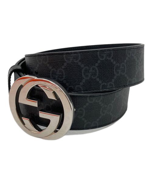 GUCCI（グッチ）GUCCI (グッチ) インターロッキングGバックルベルト ブラックの古着・服飾アイテム