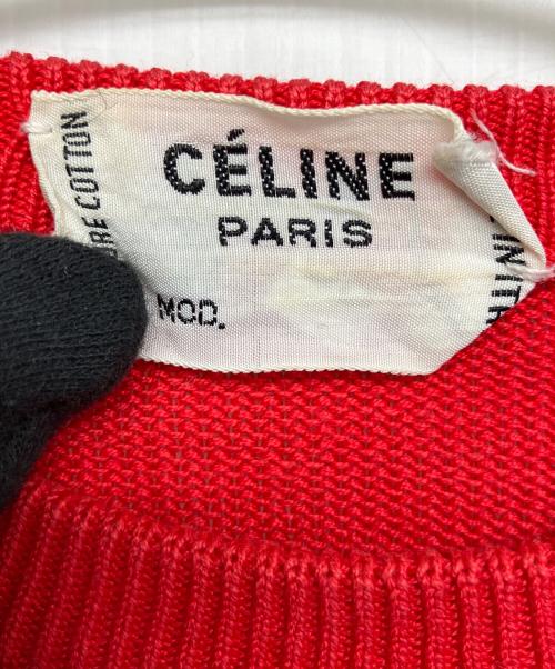 CELINE（セリーヌ）CELINE (セリーヌ) クルーネックニット レッド サイズ:38の古着・服飾アイテム