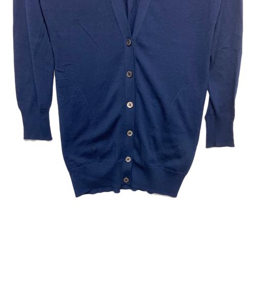 UNITED ARROWS（ユナイテッドアローズ）UNITED ARROWS (ユナイテッドアローズ) シルクリブVネックカーディガン ネイビー サイズ:Freeの古着・服飾アイテム