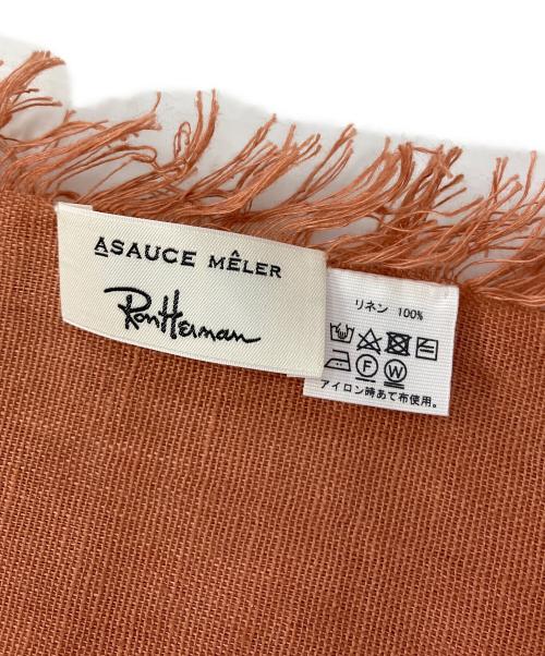 ASAUCE MELER（アソースメレ）ASAUCE MELER (アソースメレ) Ron Herman (ロンハーマン) ストール ブラウンの古着・服飾アイテム