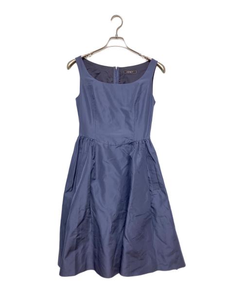 FOXEY（フォクシー）FOXEY (フォクシー) 33775-SOFY12P　ノースリーブ・キャミソールワンピース ネイビー サイズ:38の古着・服飾アイテム