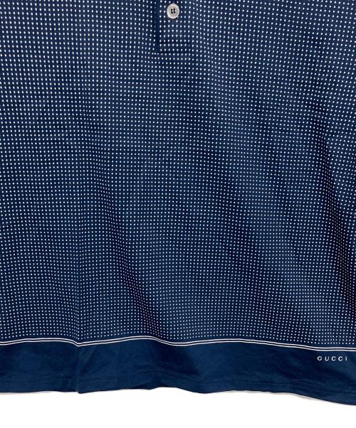 GUCCI（グッチ）GUCCI (グッチ) 323207X3923　ドット柄　ポロシャツ ネイビー サイズ:Sの古着・服飾アイテム