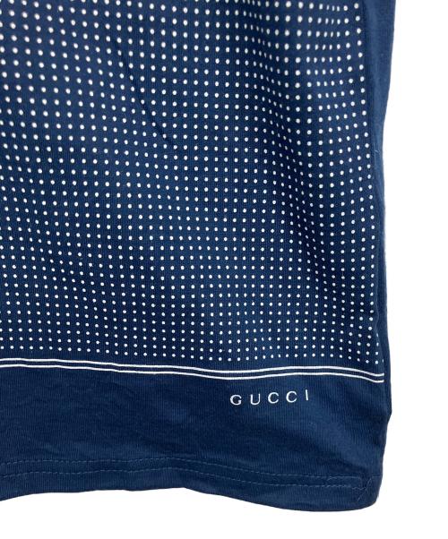 GUCCI（グッチ）GUCCI (グッチ) 323207X3923　ドット柄　ポロシャツ ネイビー サイズ:Sの古着・服飾アイテム