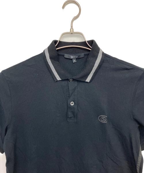 GUCCI（グッチ）GUCCI (グッチ) ワンポイントポロシャツ ブラック サイズ:Sの古着・服飾アイテム