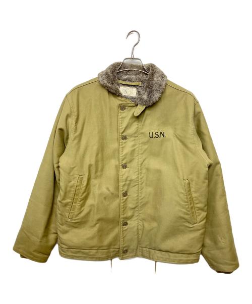 HOUSTON（ヒューストン）HOUSTON (ヒューストン) デッキジャケット カーキ サイズ:36の古着・服飾アイテム