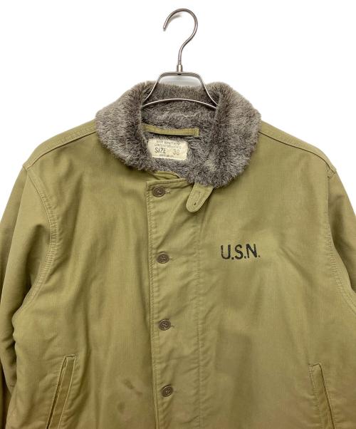 HOUSTON（ヒューストン）HOUSTON (ヒューストン) デッキジャケット カーキ サイズ:36の古着・服飾アイテム