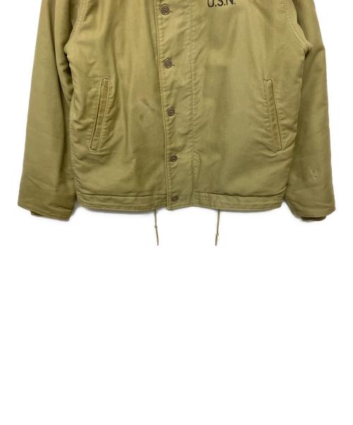 HOUSTON（ヒューストン）HOUSTON (ヒューストン) デッキジャケット カーキ サイズ:36の古着・服飾アイテム