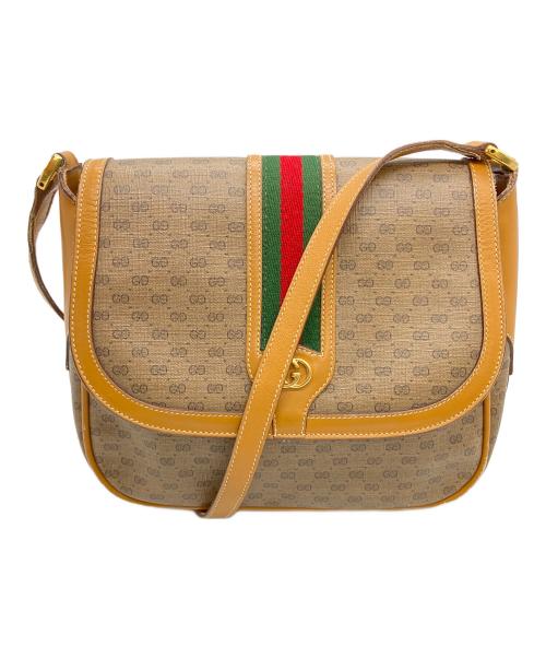 GUCCI（グッチ）GUCCI (グッチ) OLD GUCCI ショルダーバッグ ブラウンの古着・服飾アイテム