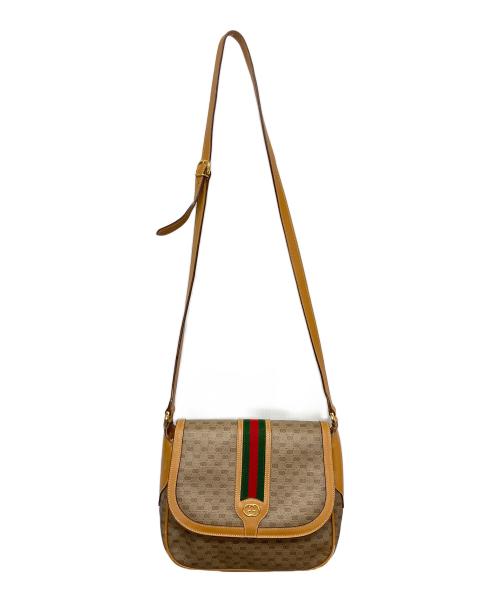 GUCCI（グッチ）GUCCI (グッチ) OLD GUCCI ショルダーバッグ ブラウンの古着・服飾アイテム