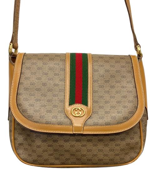 GUCCI（グッチ）GUCCI (グッチ) OLD GUCCI ショルダーバッグ ブラウンの古着・服飾アイテム