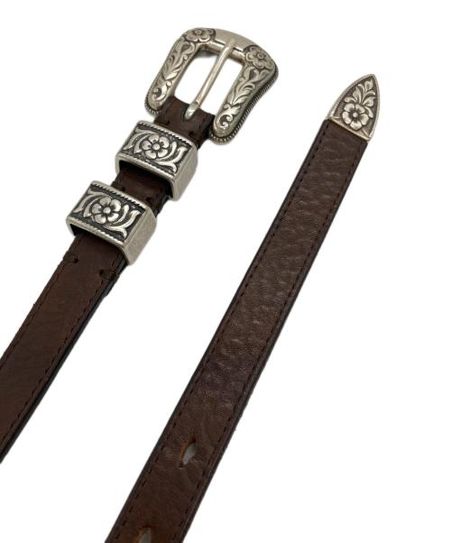J&M DAVIDSON（ジェイ＆エム デヴィッドソン）J&M DAVIDSON (ジェイ＆エム デヴィッドソン) ウエスタンバックルベルト ブラウンの古着・服飾アイテム