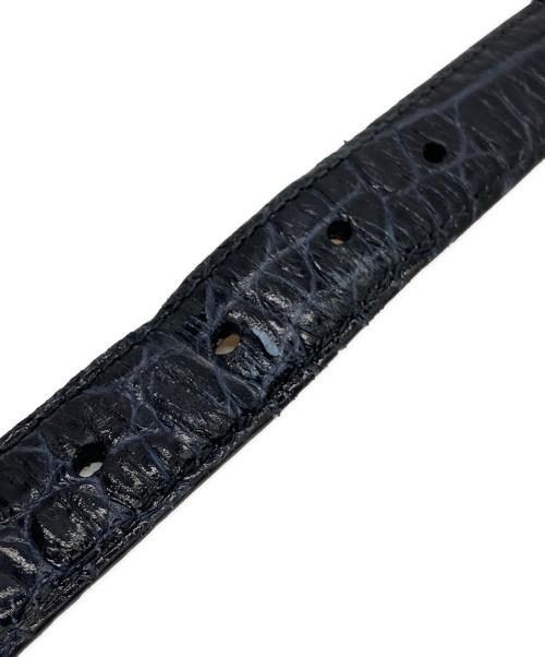 J&M DAVIDSON（ジェイ＆エム デヴィッドソン）J&M DAVIDSON (ジェイ＆エム デヴィッドソン) ベルト クロコ ブラックの古着・服飾アイテム