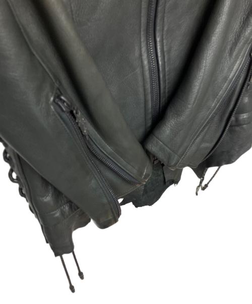 Roen（ロエン）Roen (ロエン) シングルライダースジャケット ブラック サイズ:44の古着・服飾アイテム
