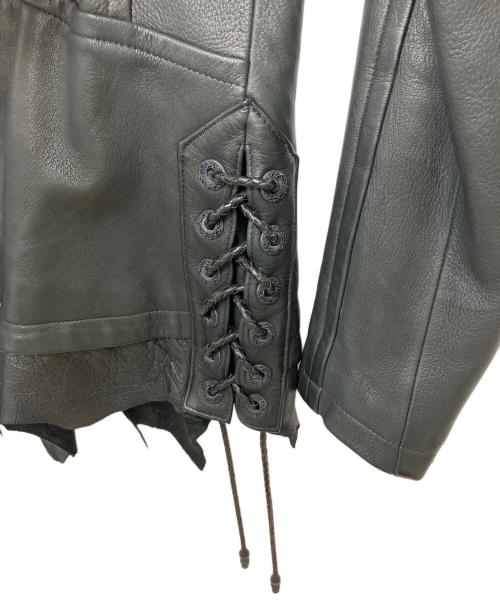 Roen（ロエン）Roen (ロエン) シングルライダースジャケット ブラック サイズ:44の古着・服飾アイテム