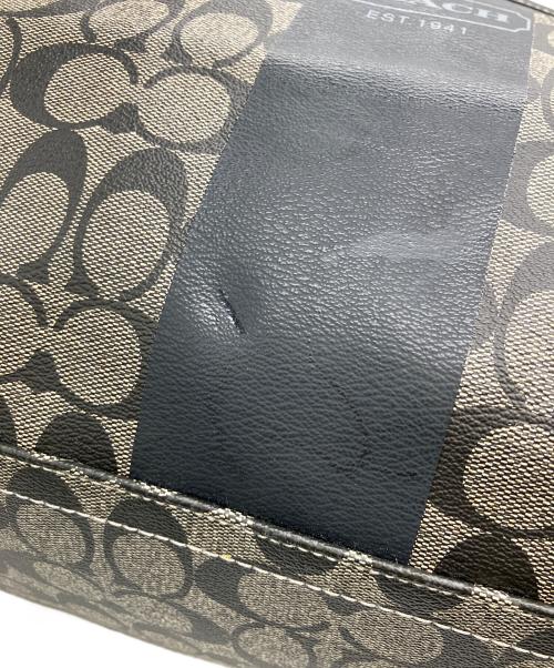 COACH（コーチ）COACH (コーチ) F77278　シグネチャー　ボストンバッグ ブラック×グレーの古着・服飾アイテム