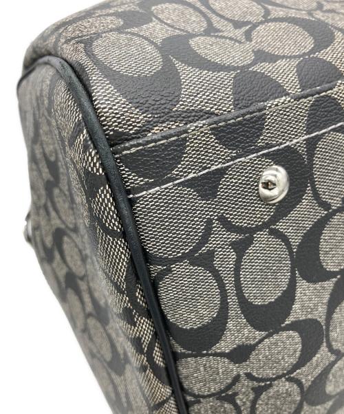 COACH（コーチ）COACH (コーチ) F77278　シグネチャー　ボストンバッグ ブラック×グレーの古着・服飾アイテム