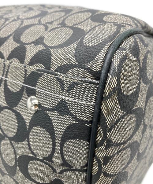COACH（コーチ）COACH (コーチ) F77278　シグネチャー　ボストンバッグ ブラック×グレーの古着・服飾アイテム