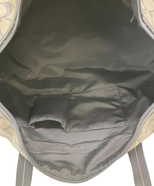 COACH（コーチ）COACH (コーチ) F77278　シグネチャー　ボストンバッグ ブラック×グレーの古着・服飾アイテム