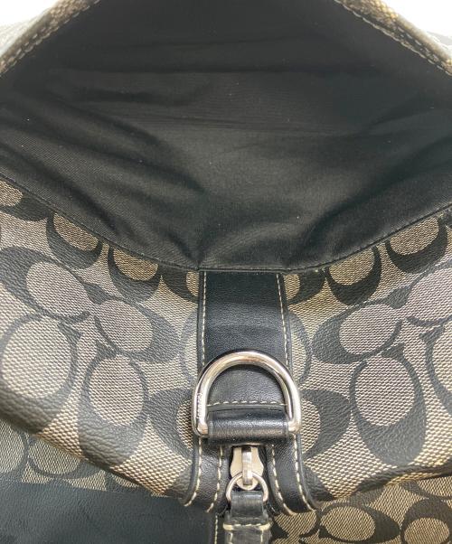 COACH（コーチ）COACH (コーチ) F77278　シグネチャー　ボストンバッグ ブラック×グレーの古着・服飾アイテム