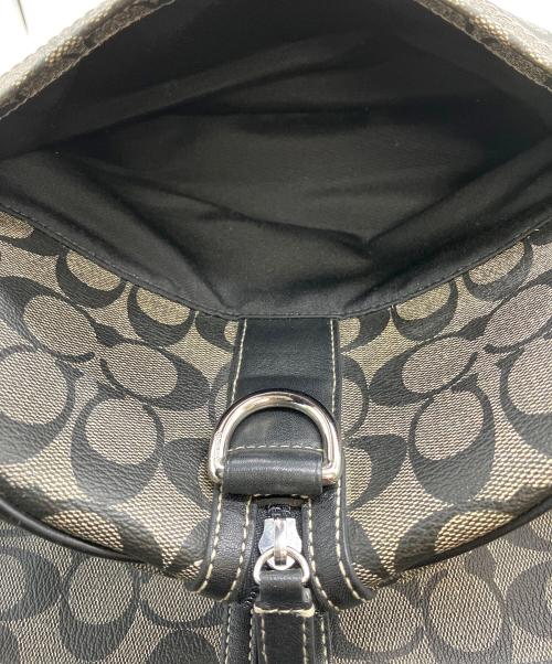 COACH（コーチ）COACH (コーチ) F77278　シグネチャー　ボストンバッグ ブラック×グレーの古着・服飾アイテム