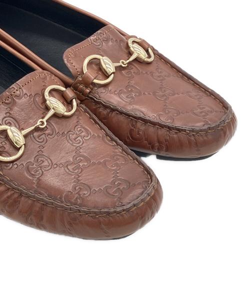 GUCCI（グッチ）GUCCI (グッチ) ビットローファー ブラウン サイズ:38 1/2の古着・服飾アイテム