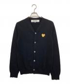 PLAY COMME des GARCONSプレイコムデギャルソン）の古着「ハートワッペンカーディガン　AZ-N050」｜ブラック