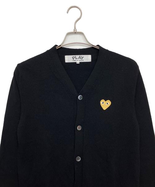 PLAY COMME des GARCONS（プレイコムデギャルソン）PLAY COMME des GARCONS (プレイコムデギャルソン) ハートワッペンカーディガン　AZ-N050 ブラック サイズ:Mの古着・服飾アイテム