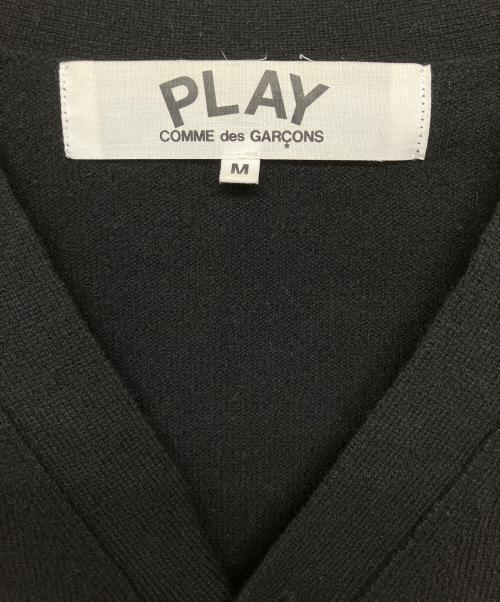 PLAY COMME des GARCONS（プレイコムデギャルソン）PLAY COMME des GARCONS (プレイコムデギャルソン) ハートワッペンカーディガン　AZ-N050 ブラック サイズ:Mの古着・服飾アイテム
