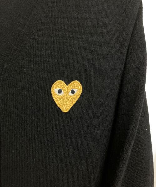 PLAY COMME des GARCONS（プレイコムデギャルソン）PLAY COMME des GARCONS (プレイコムデギャルソン) ハートワッペンカーディガン　AZ-N050 ブラック サイズ:Mの古着・服飾アイテム