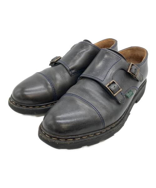 PARABOOT（パラブーツ）PARABOOT (パラブーツ) 7754　WILLIAM　モンクストラップシューズ ブラック サイズ:８の古着・服飾アイテム