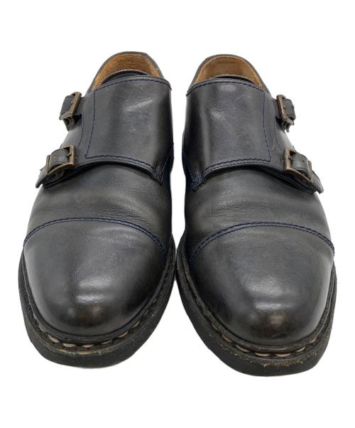 PARABOOT（パラブーツ）PARABOOT (パラブーツ) 7754　WILLIAM　モンクストラップシューズ ブラック サイズ:８の古着・服飾アイテム
