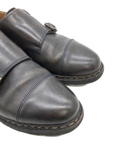 PARABOOT（パラブーツ）PARABOOT (パラブーツ) 7754　WILLIAM　モンクストラップシューズ ブラック サイズ:８の古着・服飾アイテム