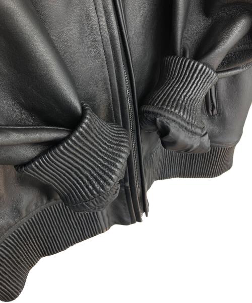 AVIREX（アヴィレックス）AVIREX (アヴィレックス) ラムレザージャケット ブラック サイズ:Mの古着・服飾アイテム