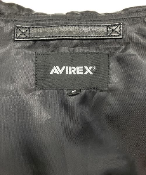 AVIREX（アヴィレックス）AVIREX (アヴィレックス) ラムレザージャケット ブラック サイズ:Mの古着・服飾アイテム