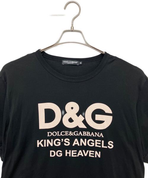 DOLCE & GABBANA（ドルチェ＆ガッバーナ）DOLCE & GABBANA (ドルチェ＆ガッバーナ) JT-G8IV0T　半袖カットソー ブラック サイズ:XLの古着・服飾アイテム